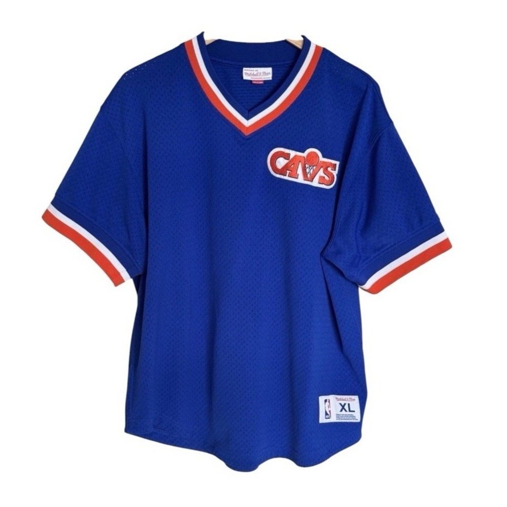 Mitchell & Ness Cleveland Cavaliers Mesh Basketball Jersey Mens Size 48/XL Blue